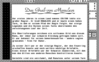 Grab von Manuleos (Das) atari screenshot